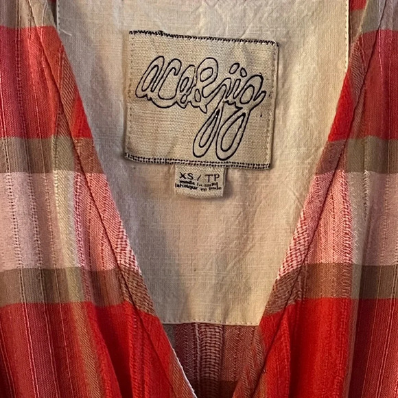 Ace & Jig Faye Picnic Red Plaid Surplus Midi Dress - Picture 5 of 10